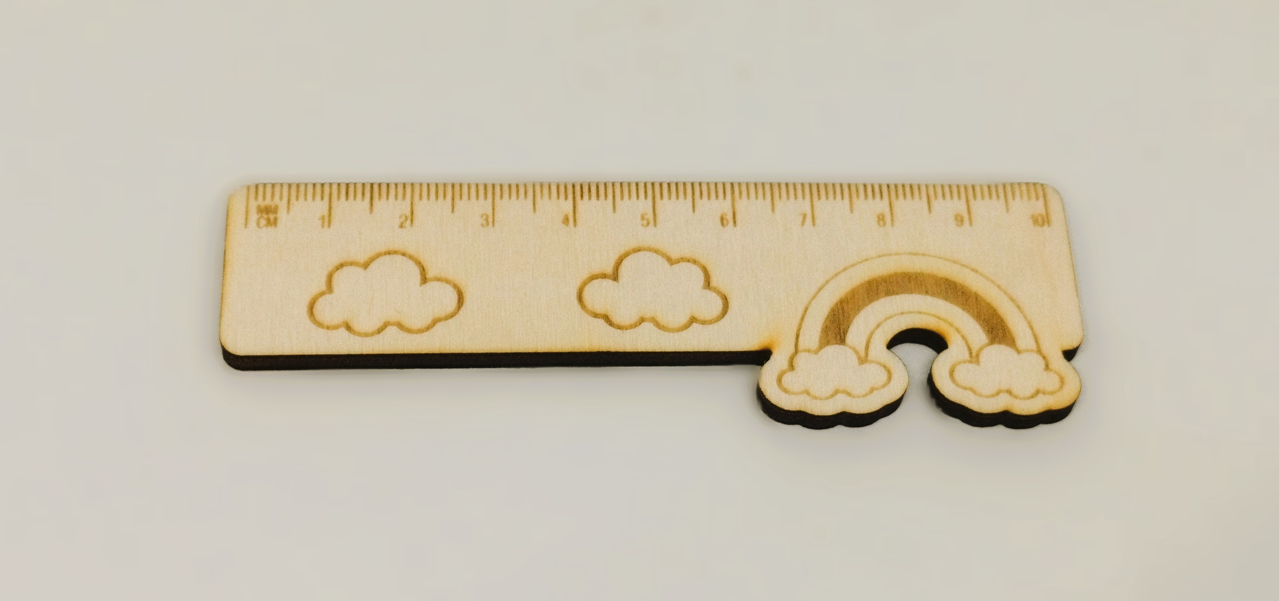 kleines Lineal 10cm, Motiv Regenbogen