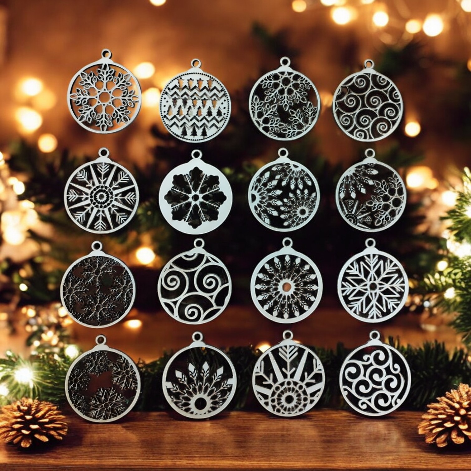 Weihnachtsanhänger 16er Pack